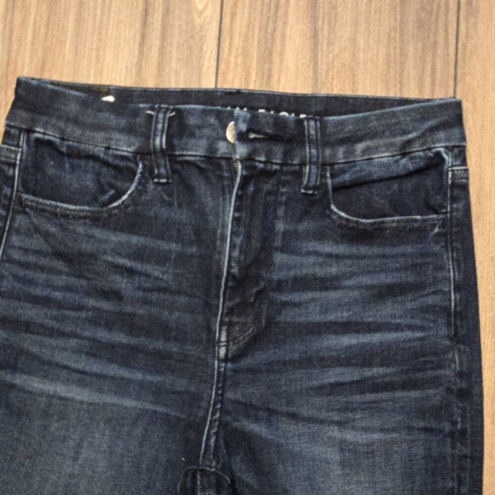 American Eagle Outfitters Dark Blue High Rise Jeans - Picture 3 of 10
